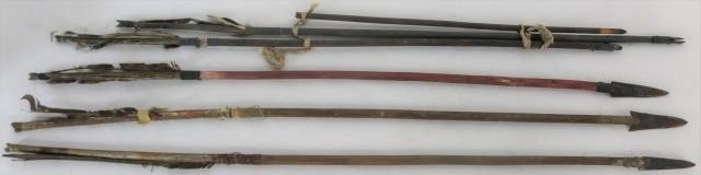 Appraisal: LOT OF SIX TH CENTURY NATIVE AMERICAN ARROWS THREE HAVE