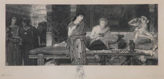 Appraisal: AFTER SIR LAWRENCE ALMA-TADEMA English - ROMAN BANQUET signed in