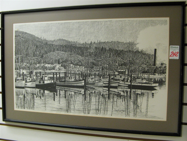 Appraisal: RAY EYERLY BLACK AND WHITE LITHOGRAPH Oregon - titled Garibaldi