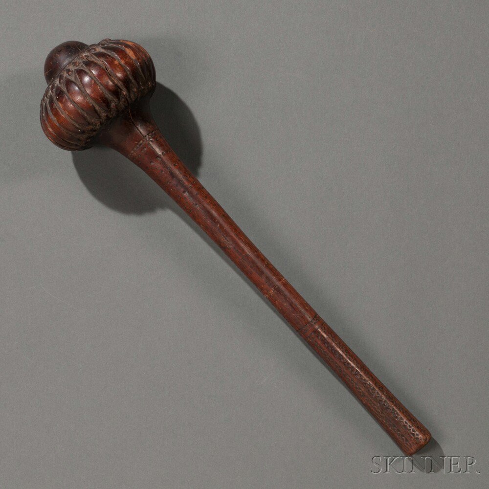 Appraisal: Fiji Island Throwing Club th century with lobed head and