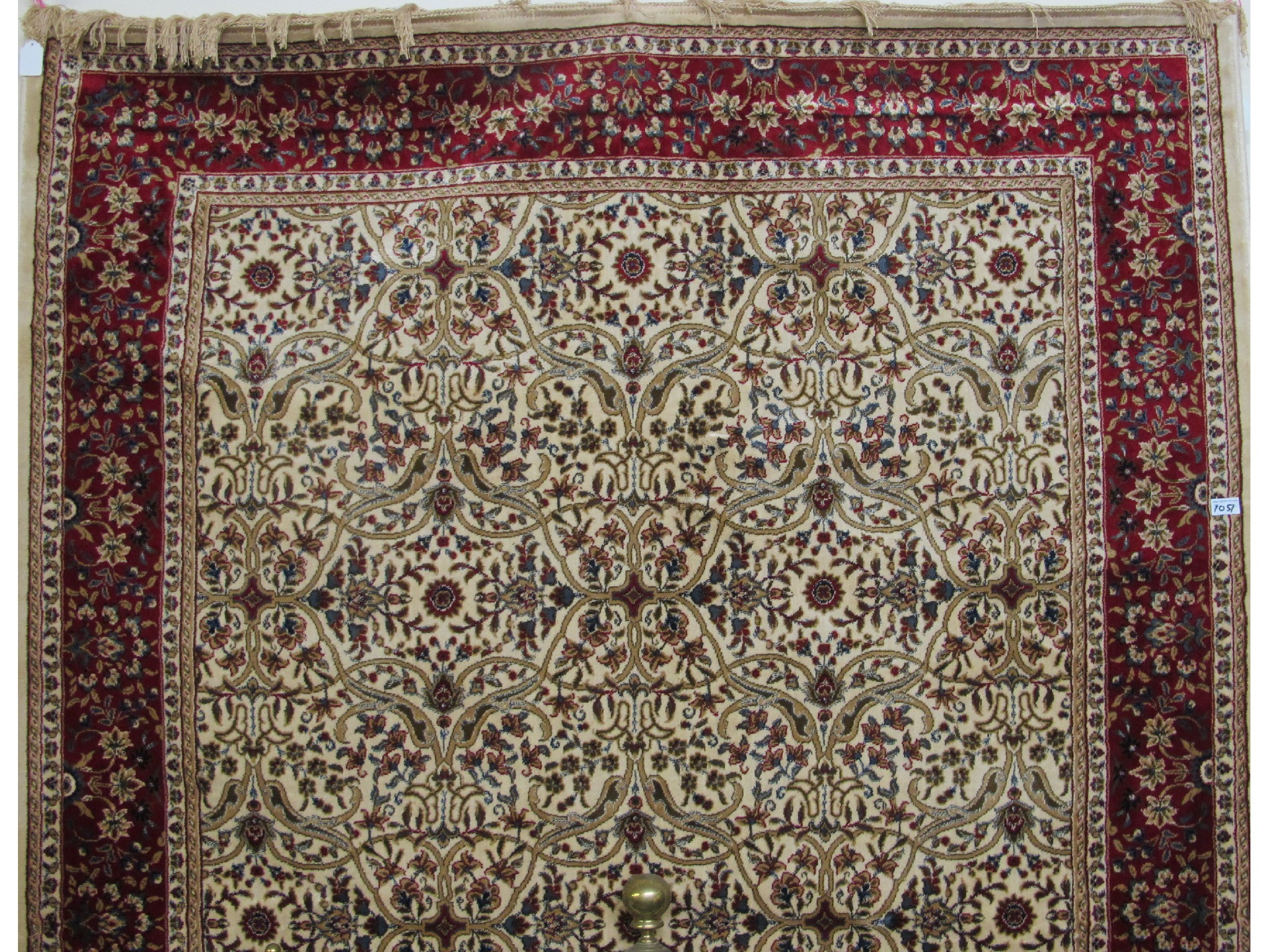 Appraisal: A cream ground Kashmir rug x cms