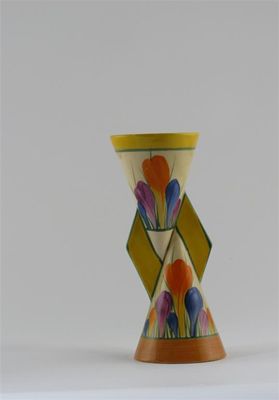 Appraisal: Crocus' a rare Clarice Cliff Bizarre YoYo vase painted in