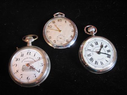 Appraisal: Three steel case open face pocket watches th century