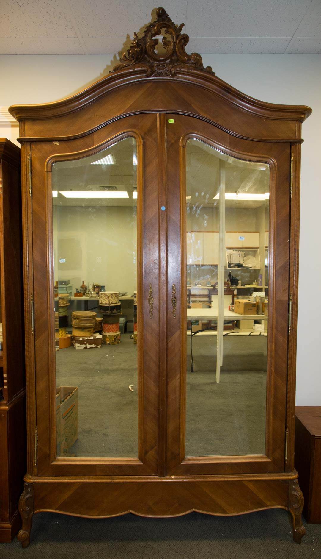 Appraisal: Continental style two-door wardrobe