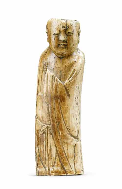 Appraisal: A good Chinese ivory carving of a standing lohan modelled