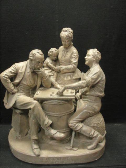 Appraisal: ROGERS John Figural Grouping Possibly an old repair to hand