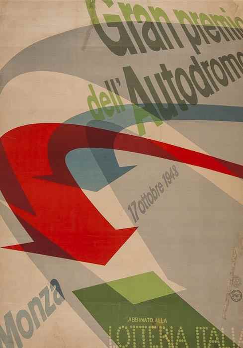 Appraisal: HUBER Max GRAN PREMIO DELL' AUTODROMO MONZA lithograph in colours