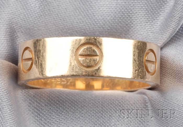 Appraisal: kt Gold Love Ring Cartier with screw motifs no GJ