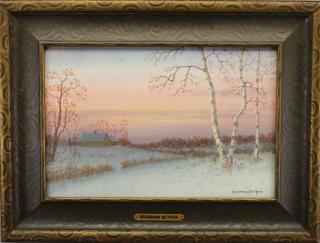 Appraisal: Gulbrand Sether Gulbrand Sether Illinois Norway - winter snow scene