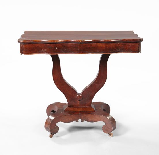 Appraisal: American Late Classical Mahogany Console Table late th century the