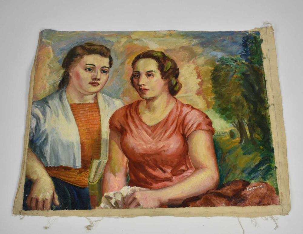 Appraisal: GLEN ALLISON RANNEY AMERICAN - Portrait of Two Women Signed