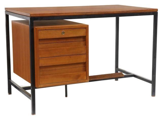 Appraisal: Italian mid-century modern teak writing desk c s having rectangular