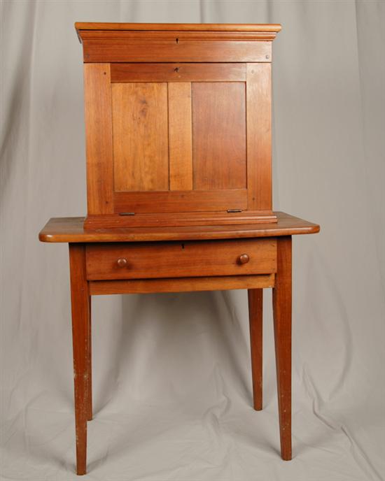 Appraisal: A th C Walnut Desk on Table the top with