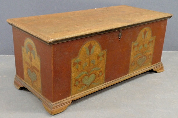 Appraisal: - Pennsylvania German dower chest late th c probably Northampton