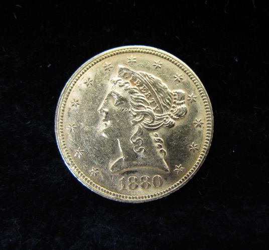 Appraisal: U S FIVE DOLLAR GOLD COIN Liberty head type -P