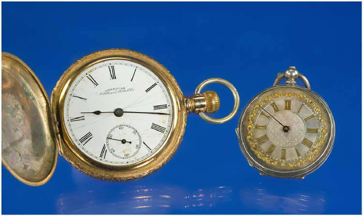 Appraisal: Waltham Gents Gold Plated Full Hunter Pocket Watch with key