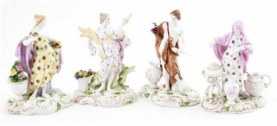 Appraisal: German porcelain allegorical figures of the four seasons first half