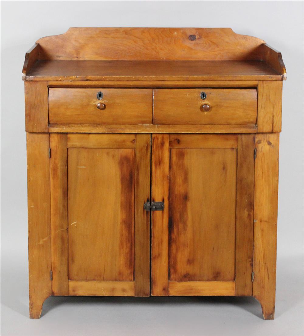 Appraisal: AMERICAN PINE JELLY CUPBOARD th Century the cupboard with a