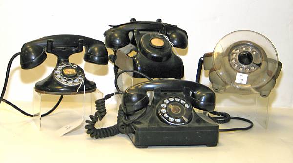 Appraisal: Mid- th Century Telephones An ensemble of American telephone equipment