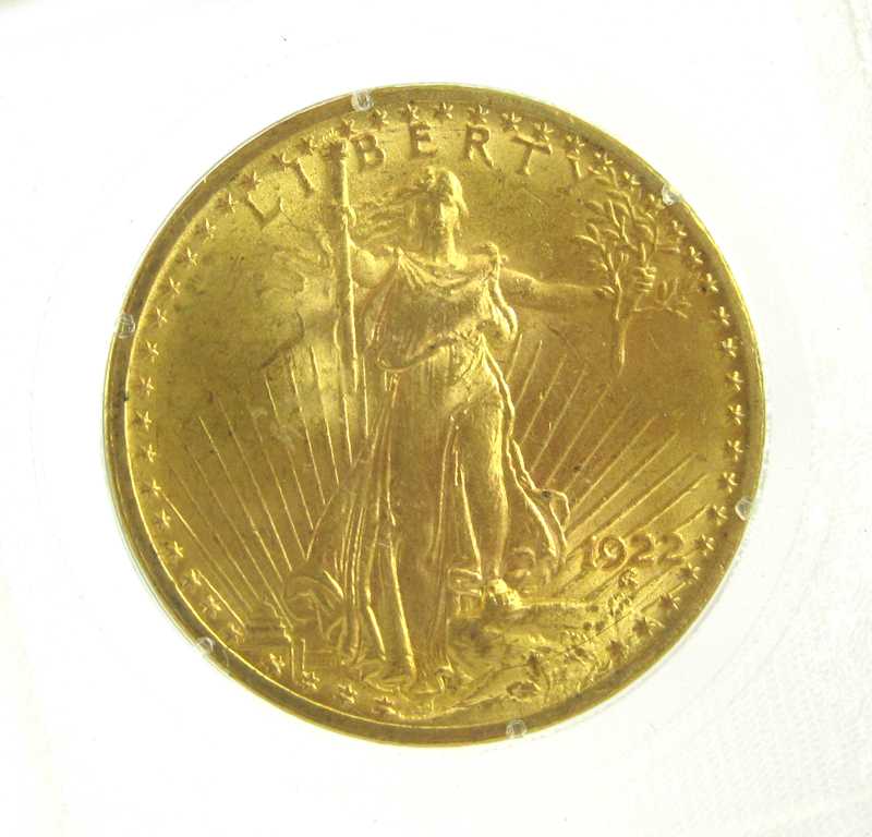 Appraisal: U S TWENTY DOLLAR GOLD COIN Saint Gaudens type -P