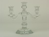 Appraisal: CANDELABRA - Clear molded crystal three socket candelabra with detachable