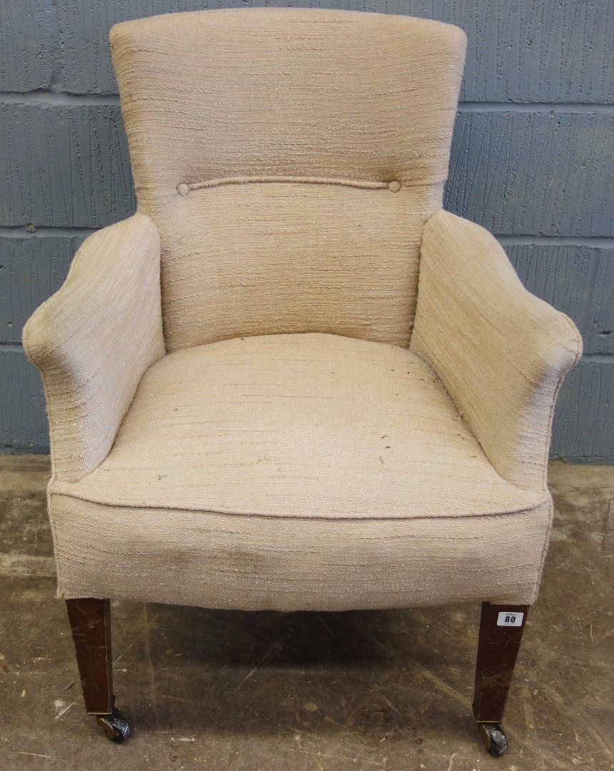 Appraisal: An early th century upholstered armchair