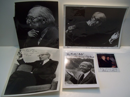 Appraisal: COPLAND AARON Group of Photographs Signed and Inscribed most in