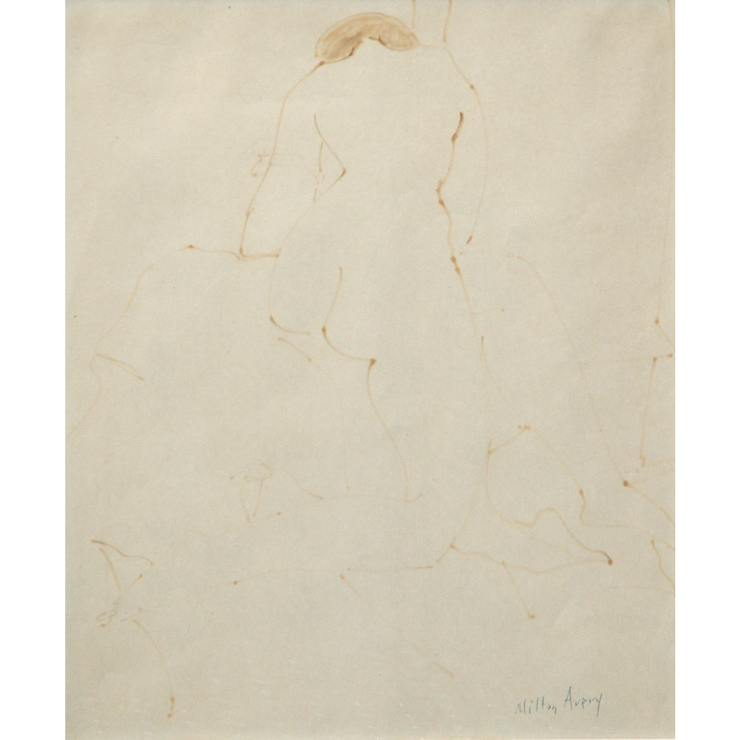 Appraisal: Milton Clark Avery American - Kneeling Nude II Signed Milton