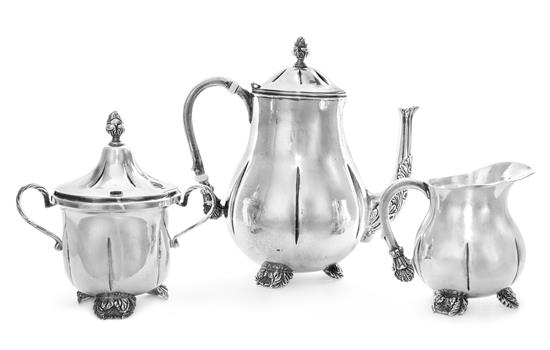 Appraisal: Sale Lot A Mexican Silver Three-Piece Coffee Service Sanborns Mexico