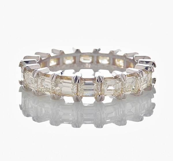 Appraisal: A diamond eternity band estimated total diamond weight carats mounted