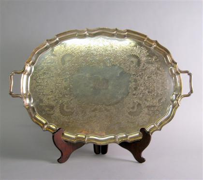 Appraisal: American silver plate tray e g webster and son early