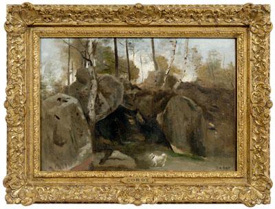 Appraisal: Camille Corot painting Jean-Baptist-Camille Corot French - titled verso on