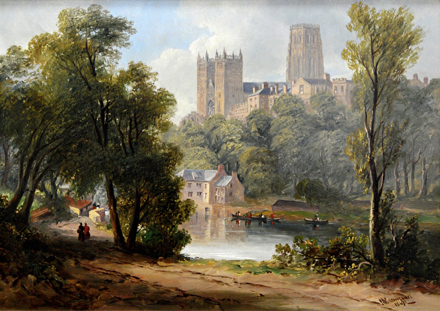 Appraisal: John Wilson Carmichael British - Durham Cathedral signed and dated