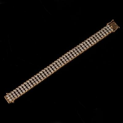 Appraisal: A diamond bracelet the three rows of forty-one diamonds set