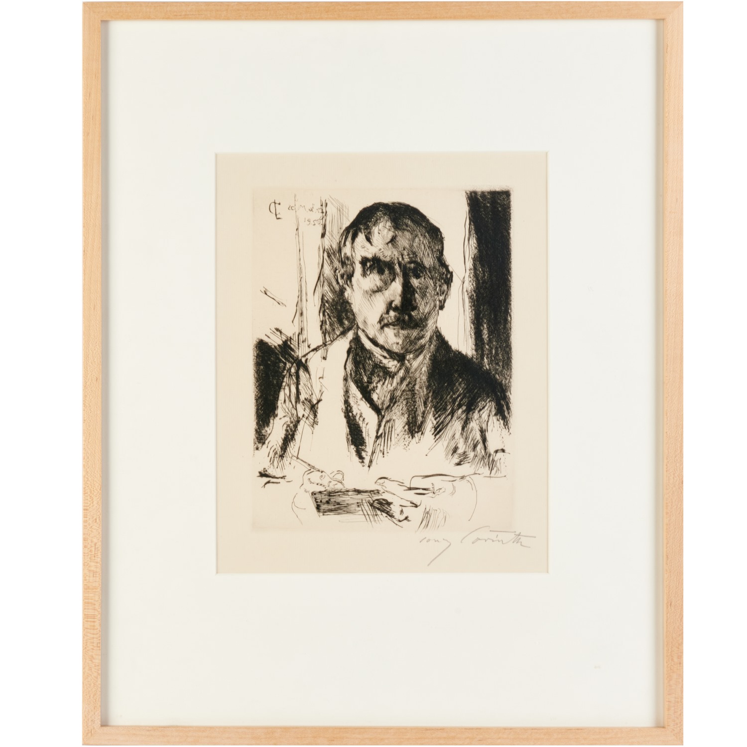 Appraisal: LOVIS CORINTH DRYPOINT ETCHING Lovis Corinth German - Selbstbildnis Self-Portrait