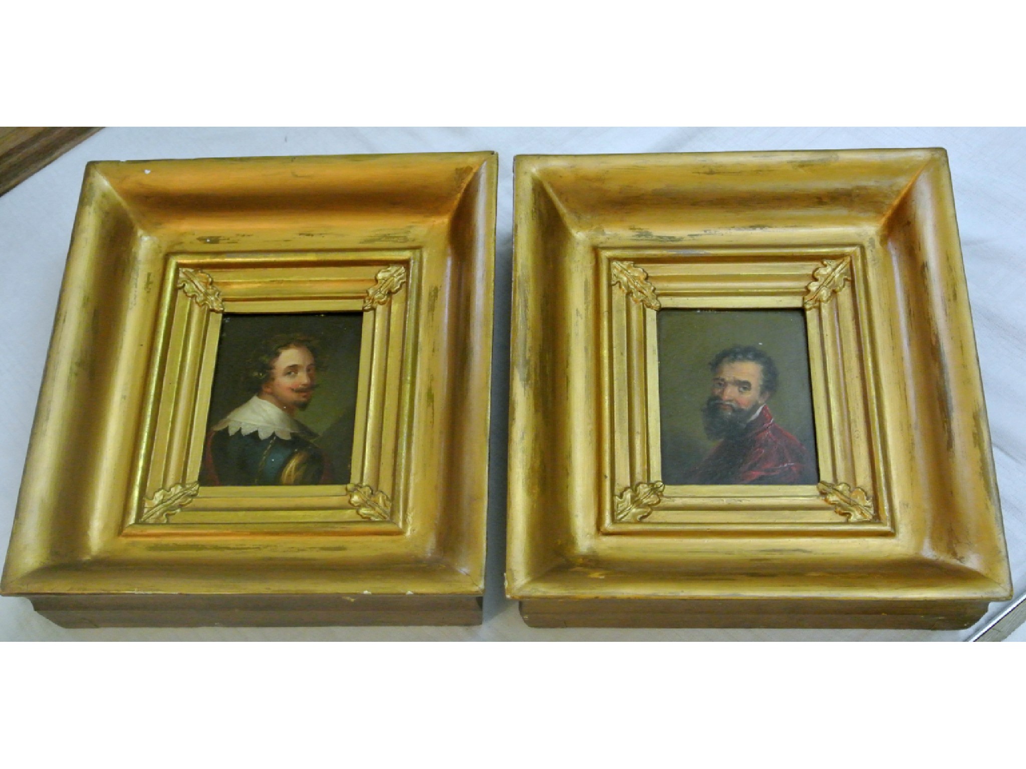 Appraisal: A pair of late th century oil paintings on panel