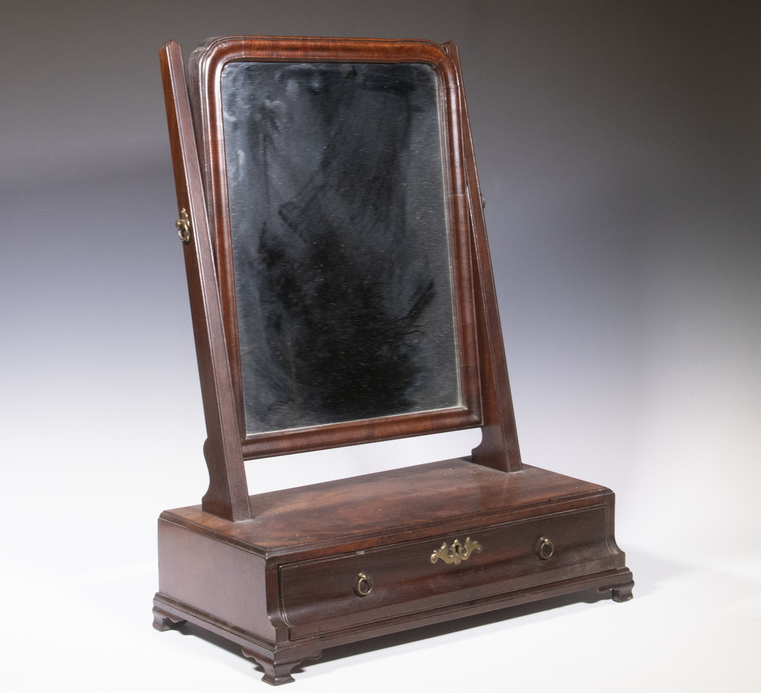 Appraisal: CHIPPENDALE SHAVING MIRROR English th c Dressing Stand with tilting