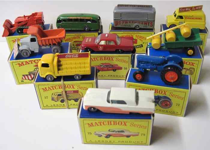 Appraisal: TEN MATCHBOX TOY VEHICLES including No's Scammell ''Mountaineer'' snow plough