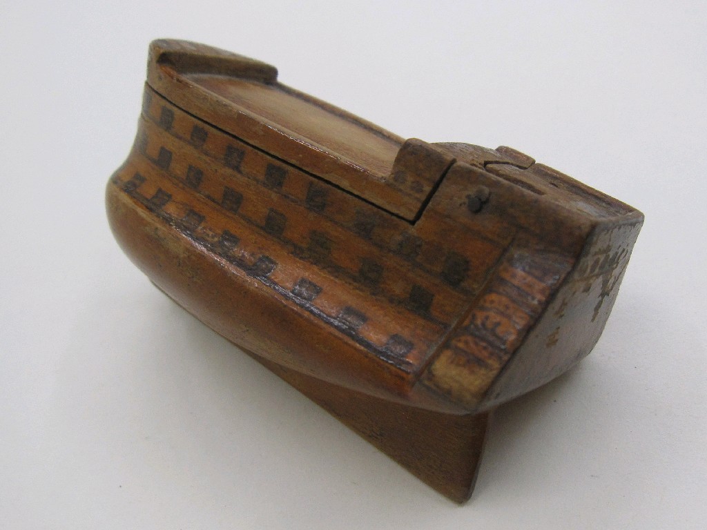 Appraisal: Snuff box modelled as a ship