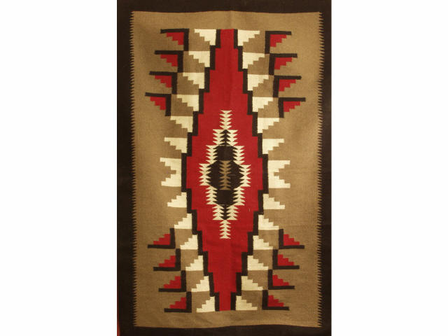 Appraisal: Large storm pattern Navajo style rug Estimate -