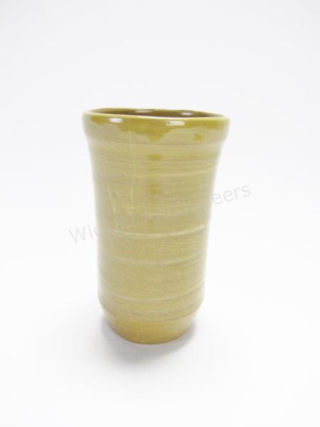 Appraisal: Becky Brown Martz Art Pottery Vase green glaze with brown