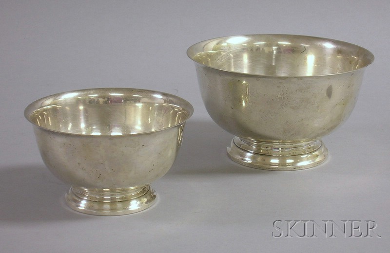 Appraisal: Two Gorham Sterling Revere-type Bowls approx troy oz