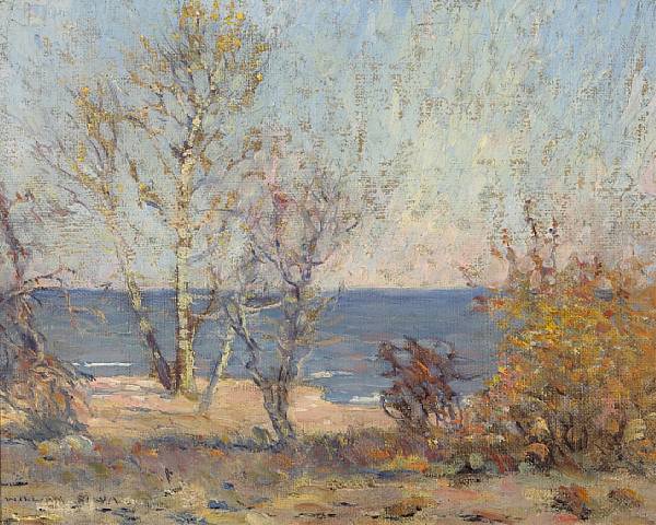 Appraisal: n a William Posey Silva - Oceanside Trees signed 'William