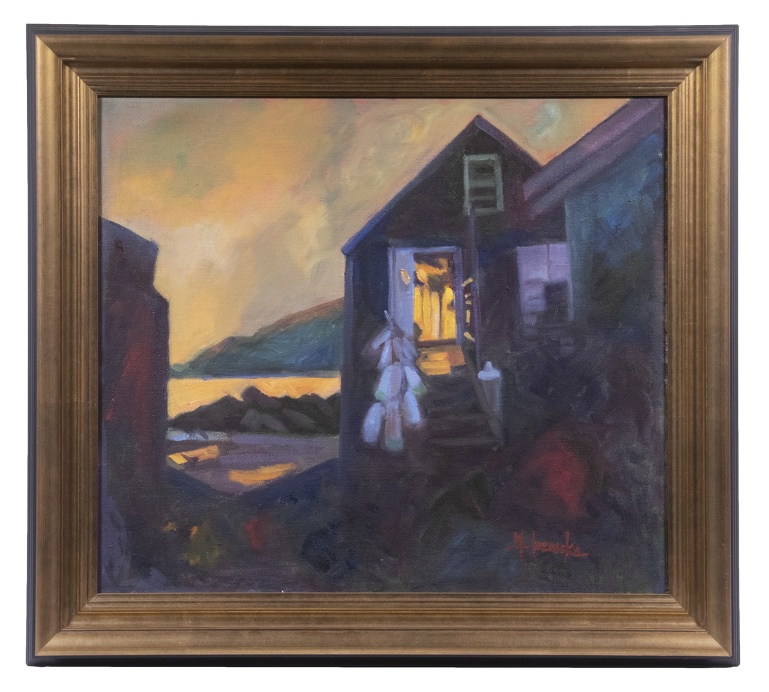 Appraisal: MARLENE LOZNICKA CONTEMPORARY MAINE Nightwatch Study Monhegan oil on canvasboard