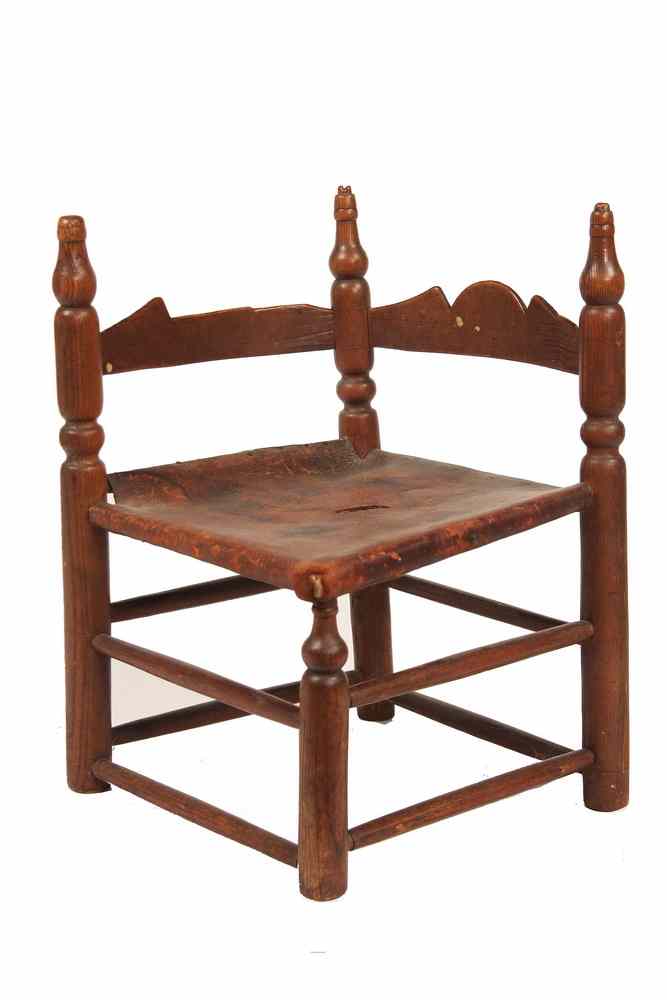 Appraisal: TH C CHILD'S CORNER CHAIR - Early American Colonial Period