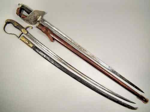 Appraisal: A George III pattern Light Cavalry sword with ins steel