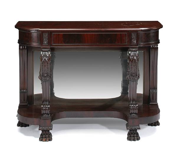 Appraisal: A Classical style mahogany console table fourth quarter th century