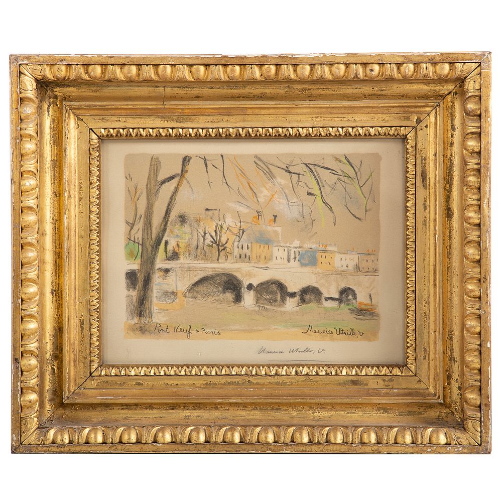 Appraisal: Maurice Utrillo Pont Neuf a Paris lithograph French - From