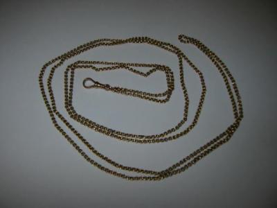 Appraisal: A CT GOLD MUFF CHAIN of fine reeded belcher link