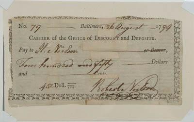 Appraisal: Robert Spring forged Washington signature on partially printed form of